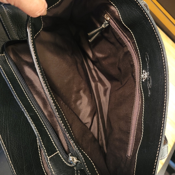 Oscar de la Renta Tassel Front Leather Bag - Picture 9 of 14